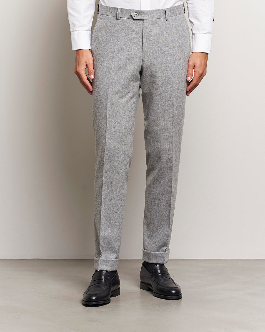 Mélange Flannel Trousers  The Ben Silver Collection