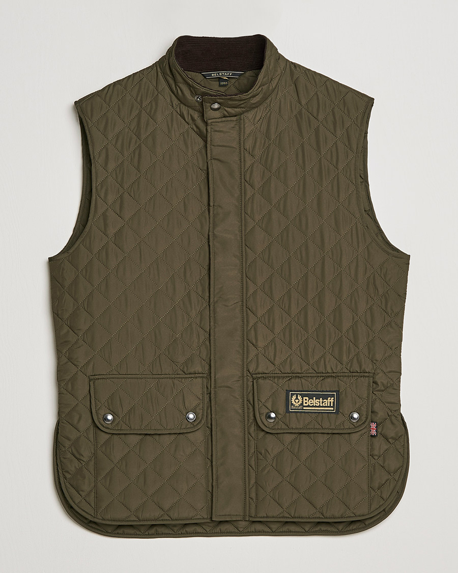 Belstaff Waistcoat Quilted Faded Olive at CareOfCarl.com