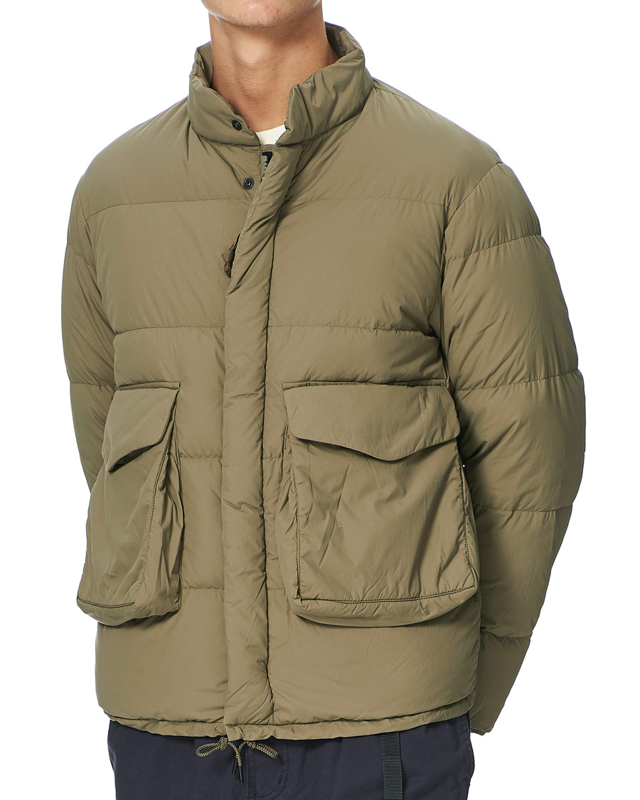 Snow Peak Recycled Nylon Ripstop Down Jacket Beige at CareOfCarl.com