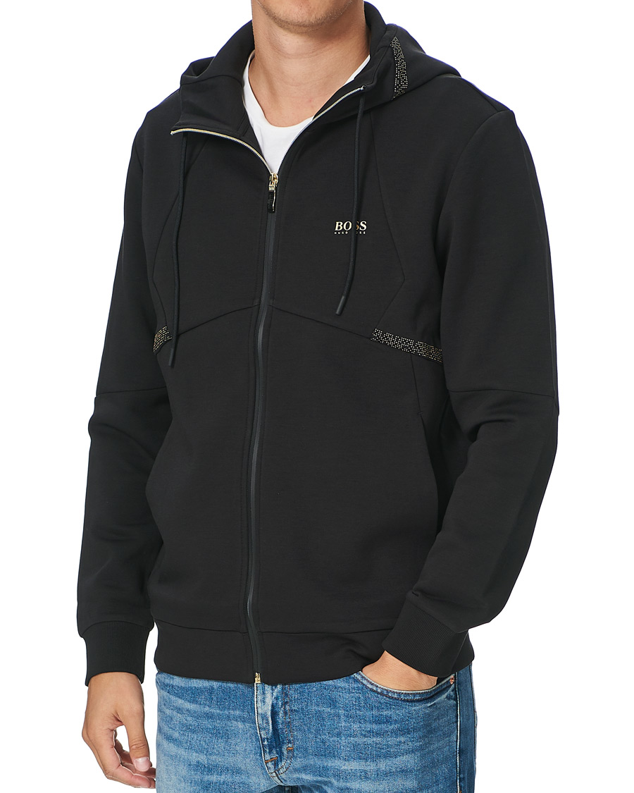 Boss green saggy hotsell full zip hoodie black