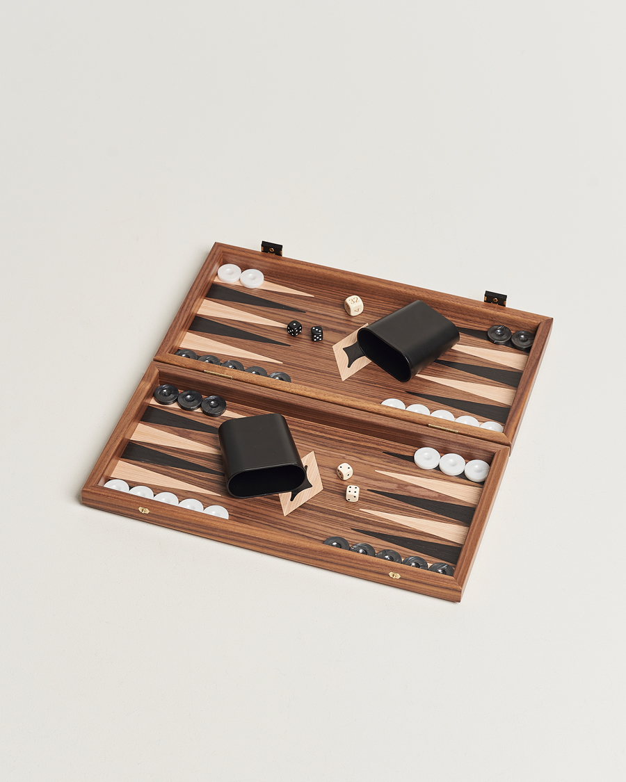 Manopoulos Walnut Chess & Backgammon at CareOfCarl.com