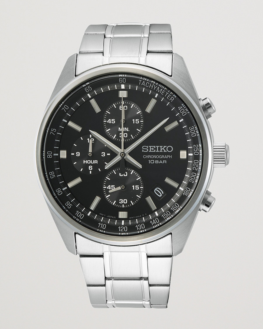 Seiko black outlet metal watch