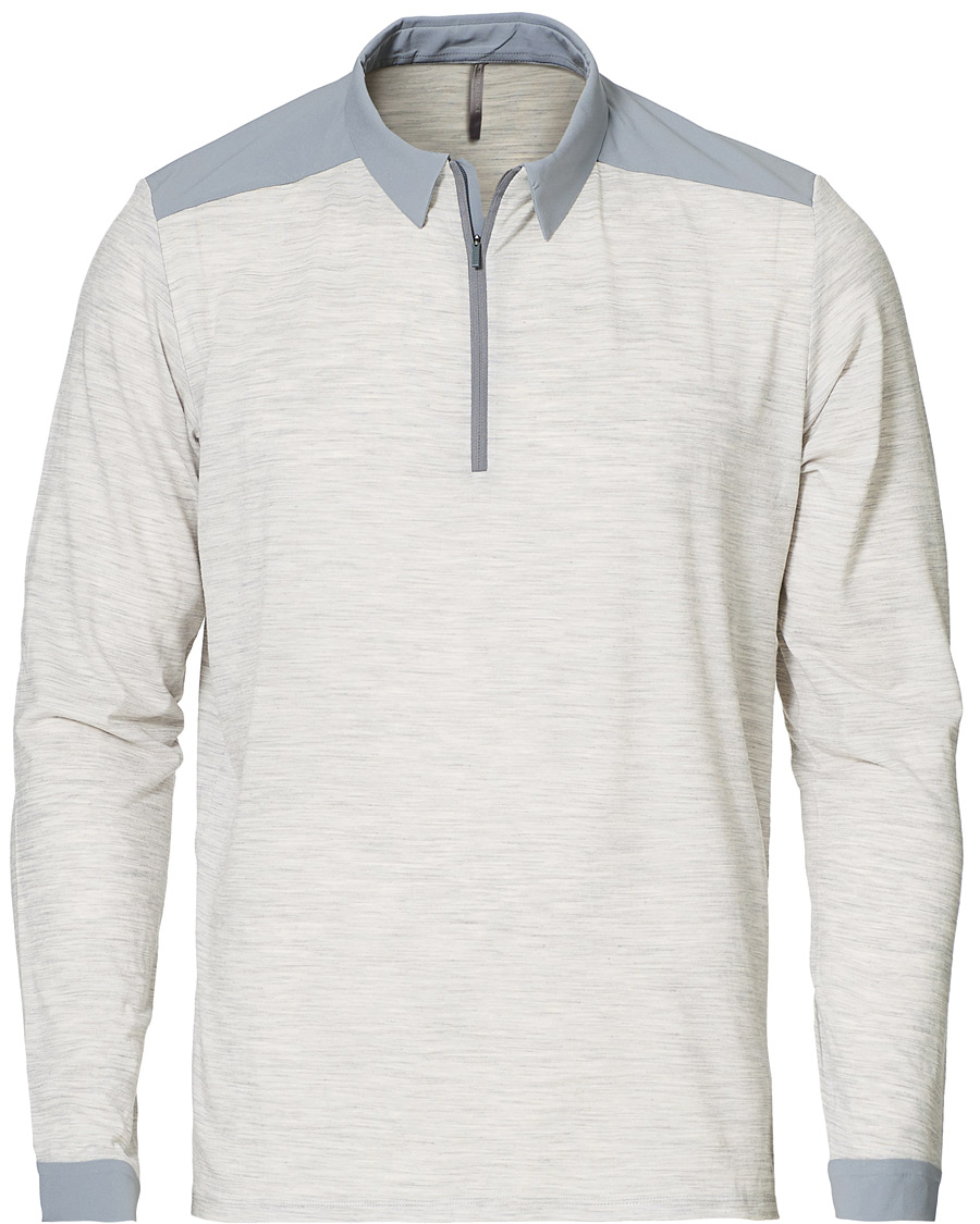 Arc'teryx Veilance Frame Long Sleeve Polo Light Grey Heather at