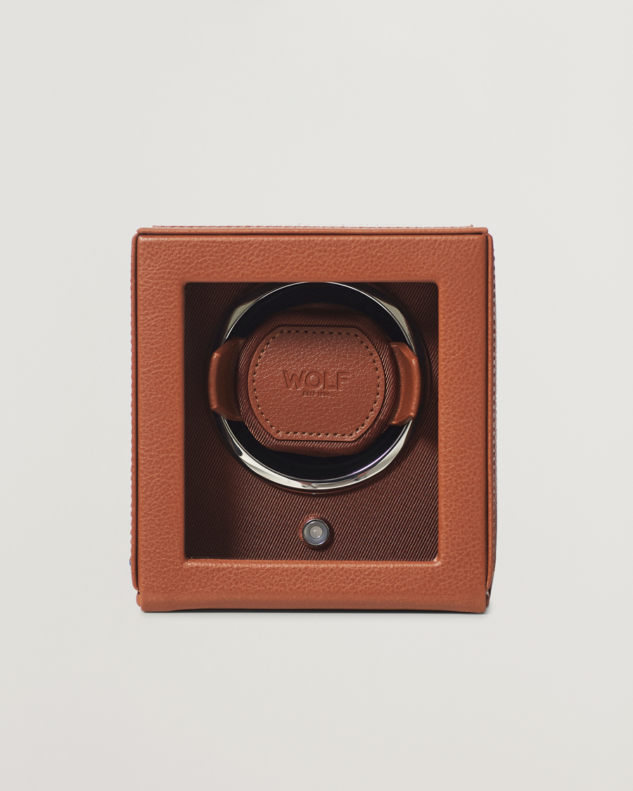 WOLF Cub Single Winder With Cover Cognac at CareOfCarl