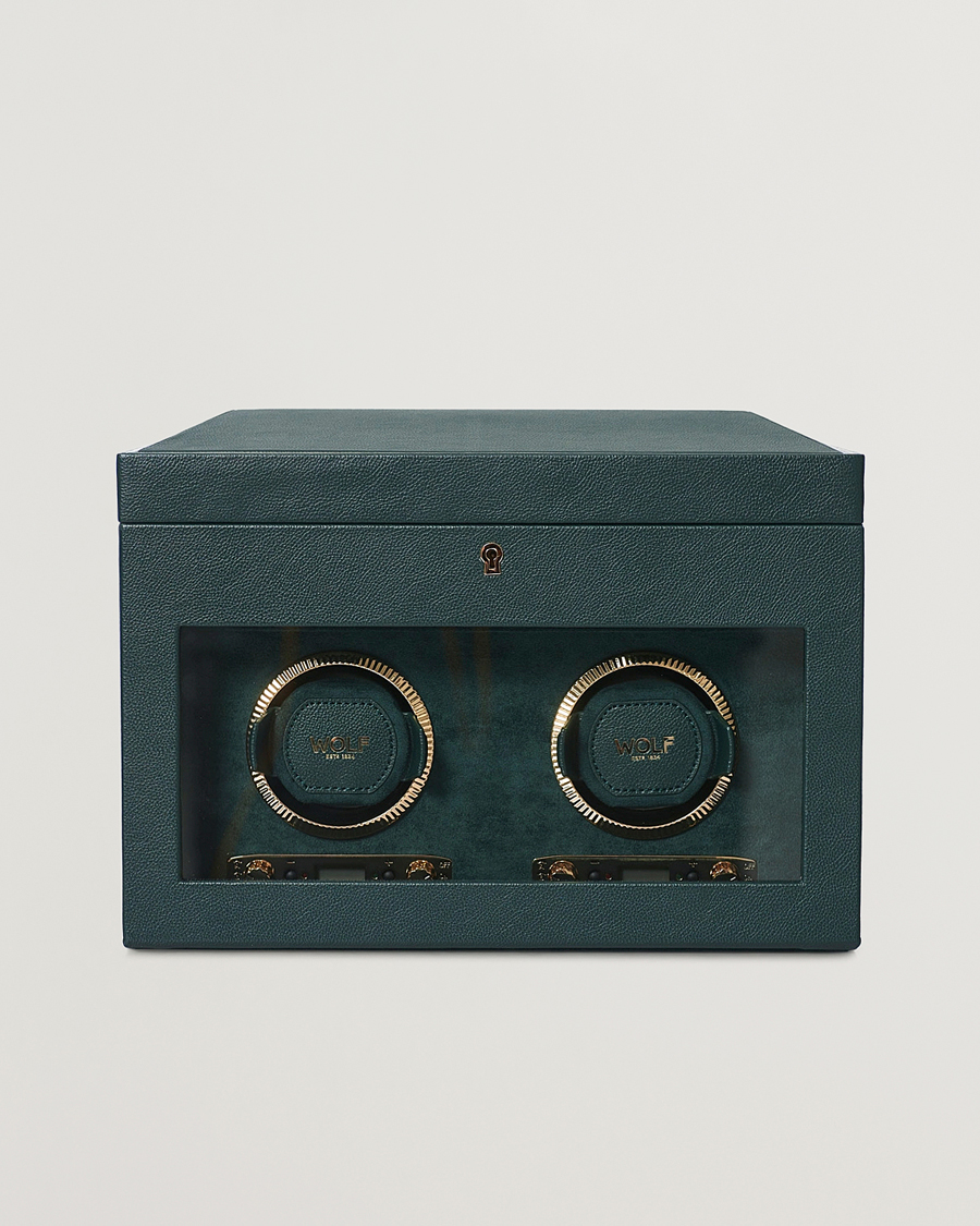 WOLF British Racing Green Double Watch Winder at CareOfCarl