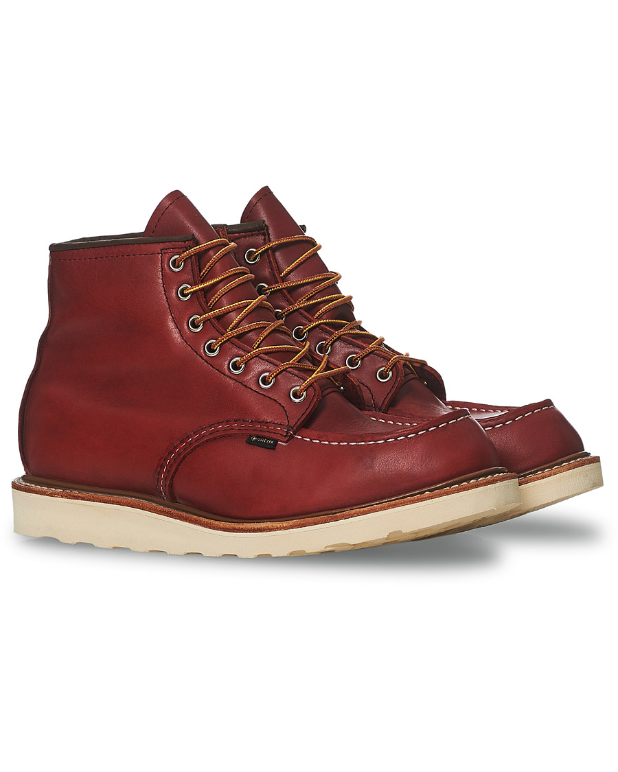 Red Wing Shoes Moc Toe Boot Gore-Tex Lined Russet Taos Leather at CareOfCar