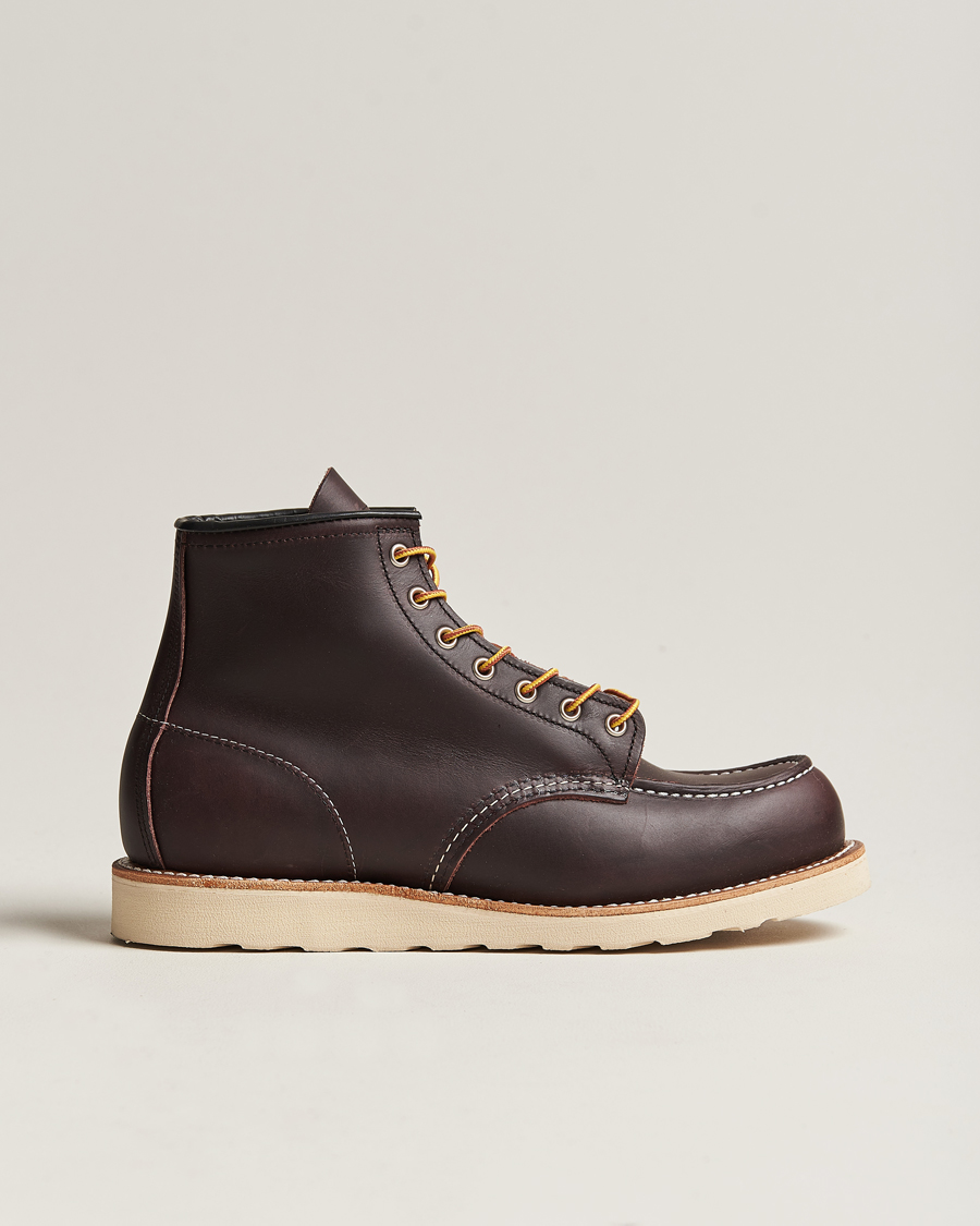 Red Wing Shoes Moc Toe Boot Black Cherry Excalibur Leather at