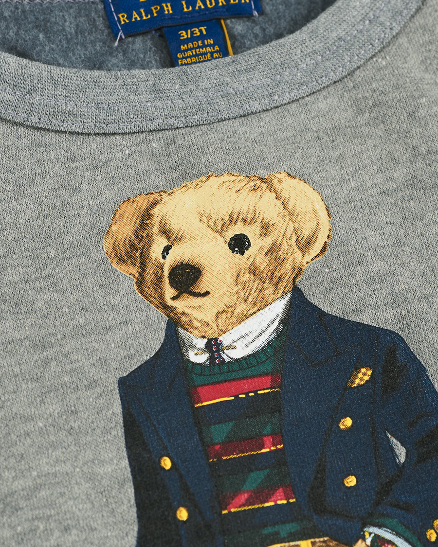 Ralph lauren teddy bear clearance sweater grey