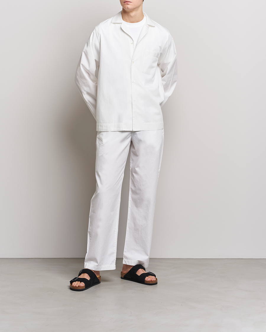 Tekla Poplin Pyjama Pants Alabaster White at CareOfCarl.com