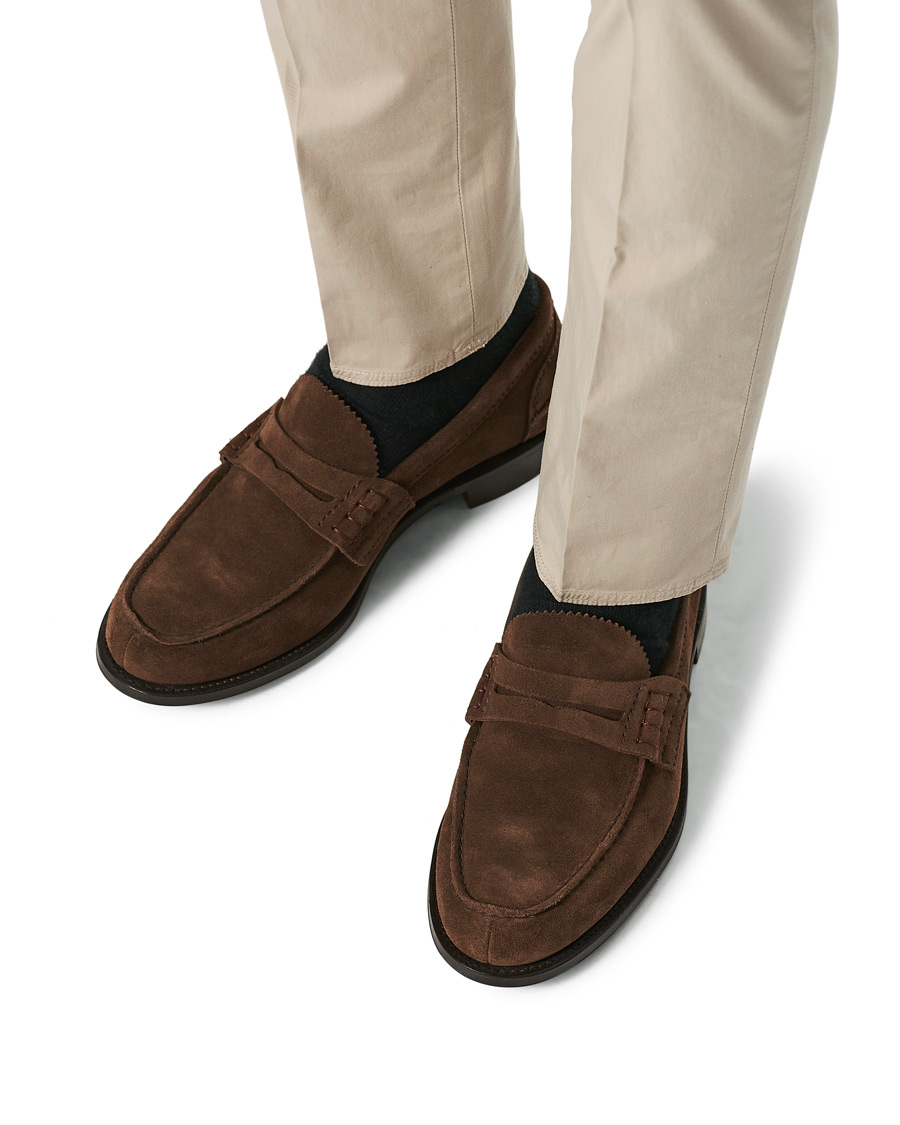 Church's Pembrey Suede Penny Loafers Sigar Brown at CareOfCarl.com