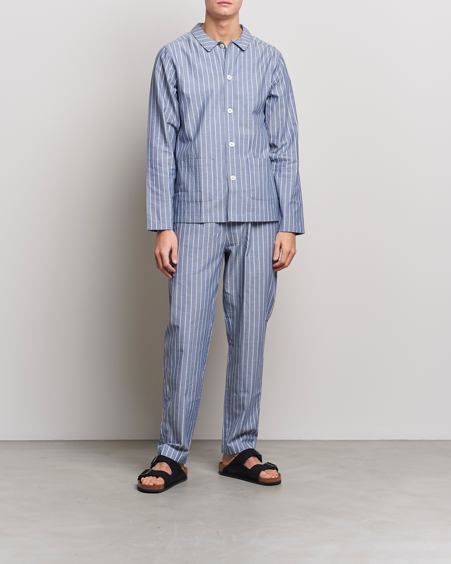 Nufferton Uno Striped Pyjama Set Blue/White at