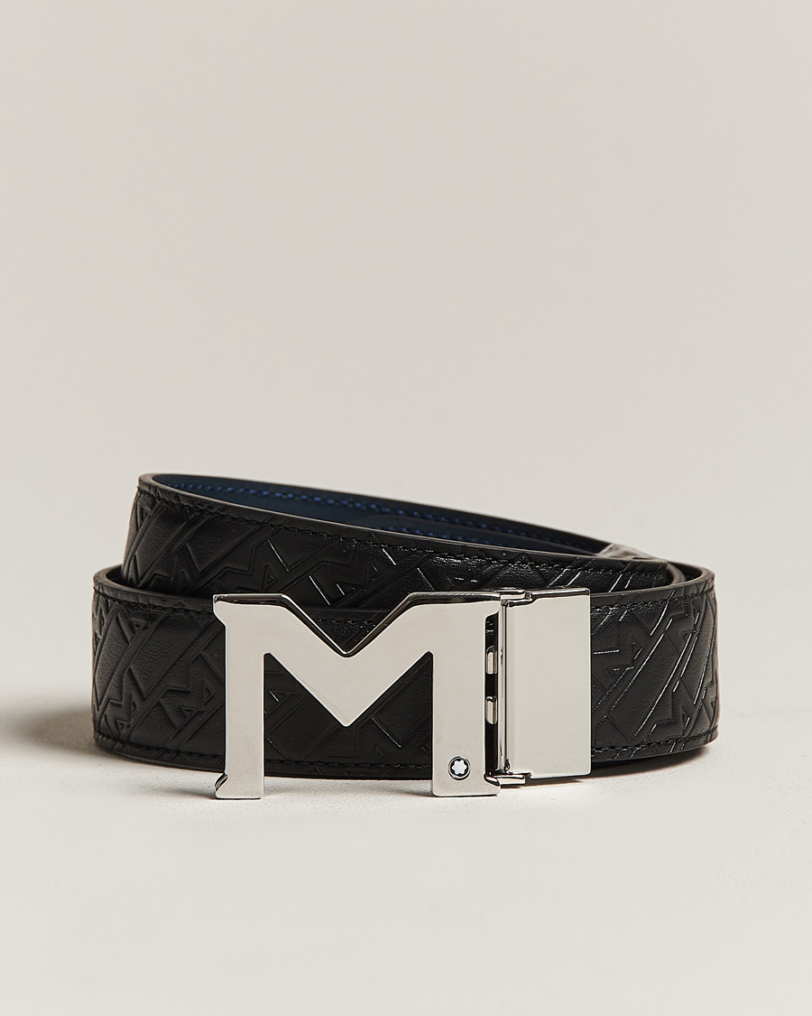 Black/brown 30 mm reversible leather belt - Luxury Belts – Montblanc® SE