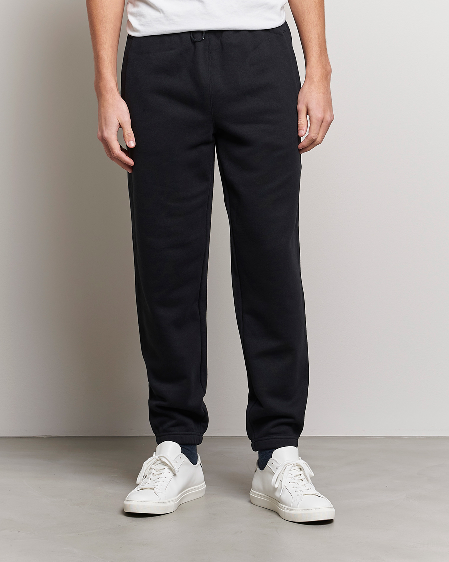 Sunspel Cotton Loopback Track Pants Black at CareOfCarl.com