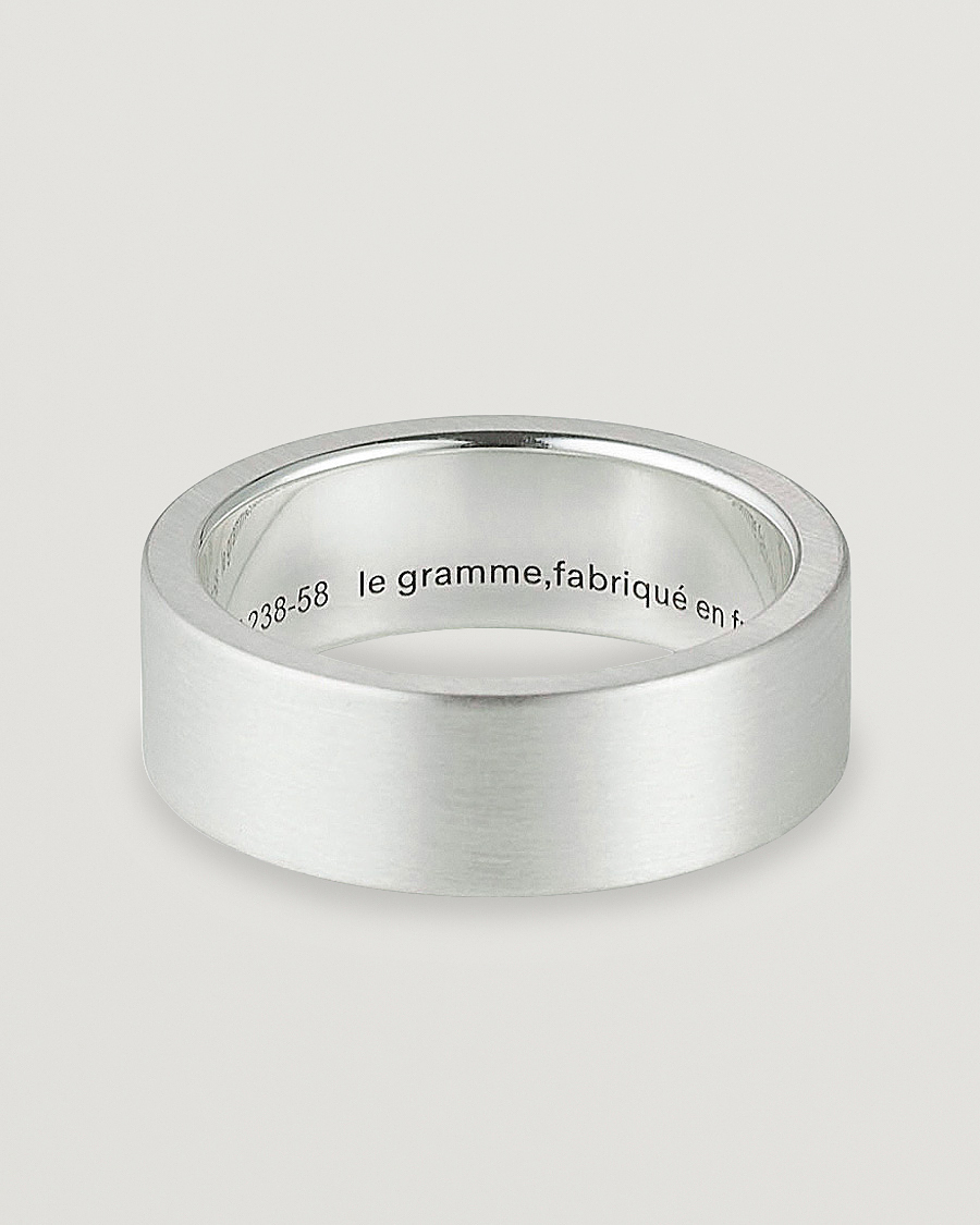 LE GRAMME Ribbon Brushed Ring Sterling Silver 9g at CareOfCarl.com