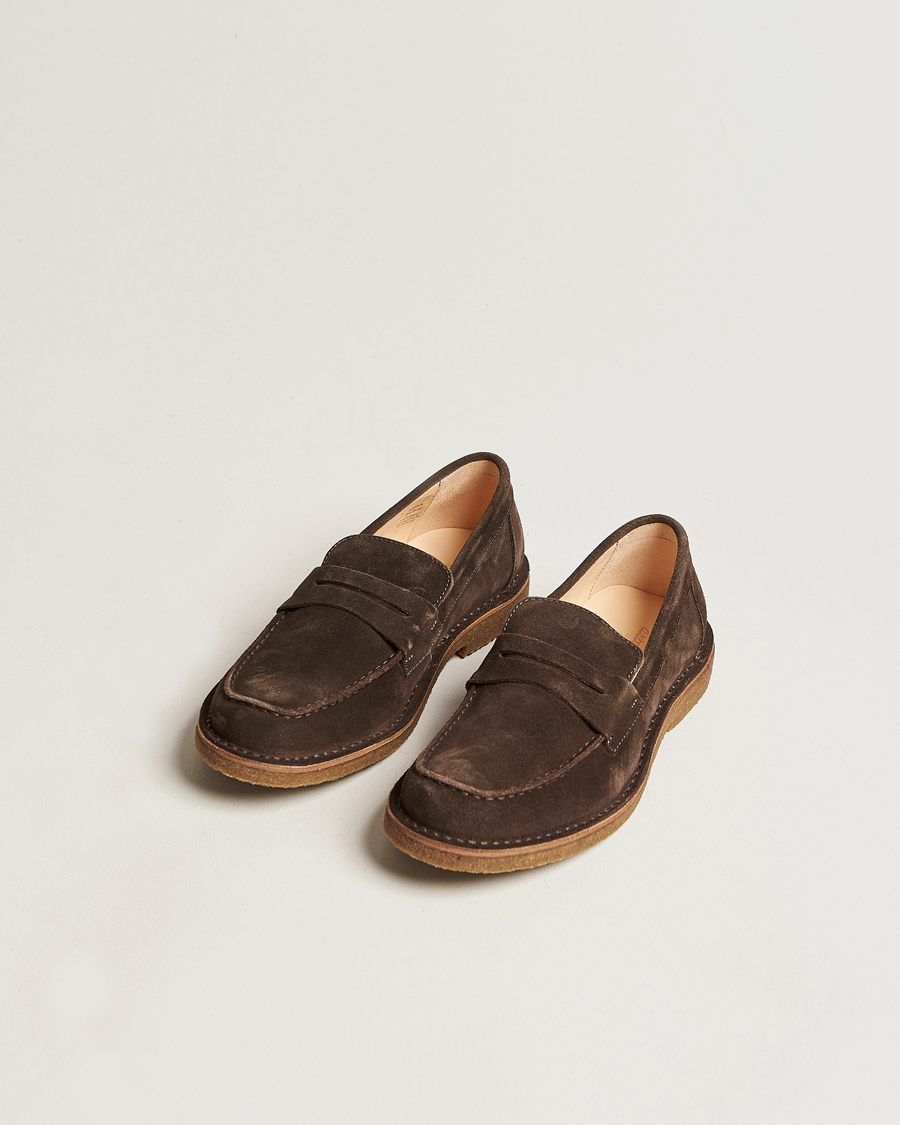 Astorflex Mokaflex Loafers Dark Brown Suede at CareOfCarl