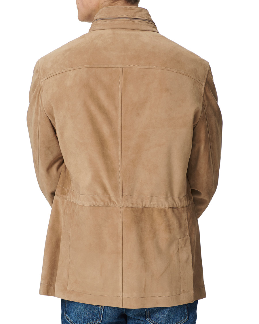 Brunello Cucinelli Men's Shearling-Lined Suede Field Jacket