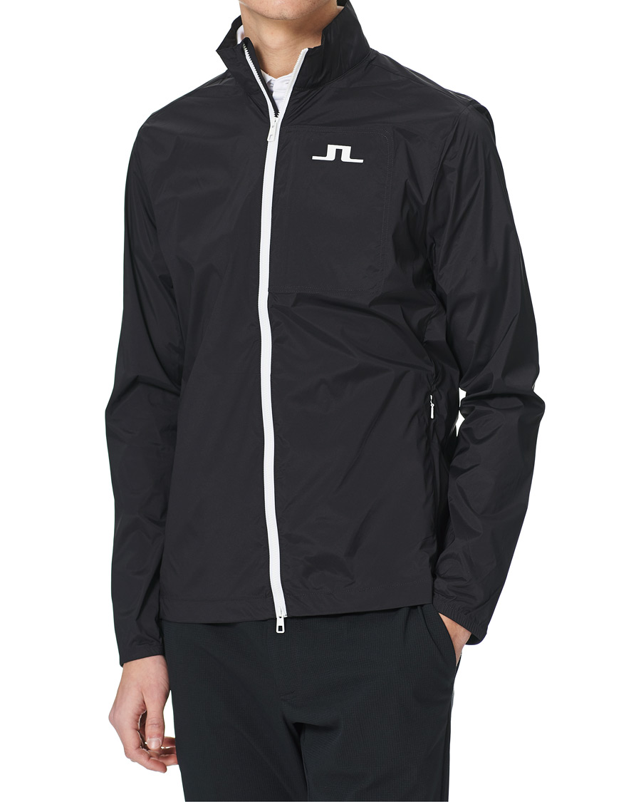 J.Lindeberg Ash Light Packable Golf Jacket Black at CareOfCarl.com