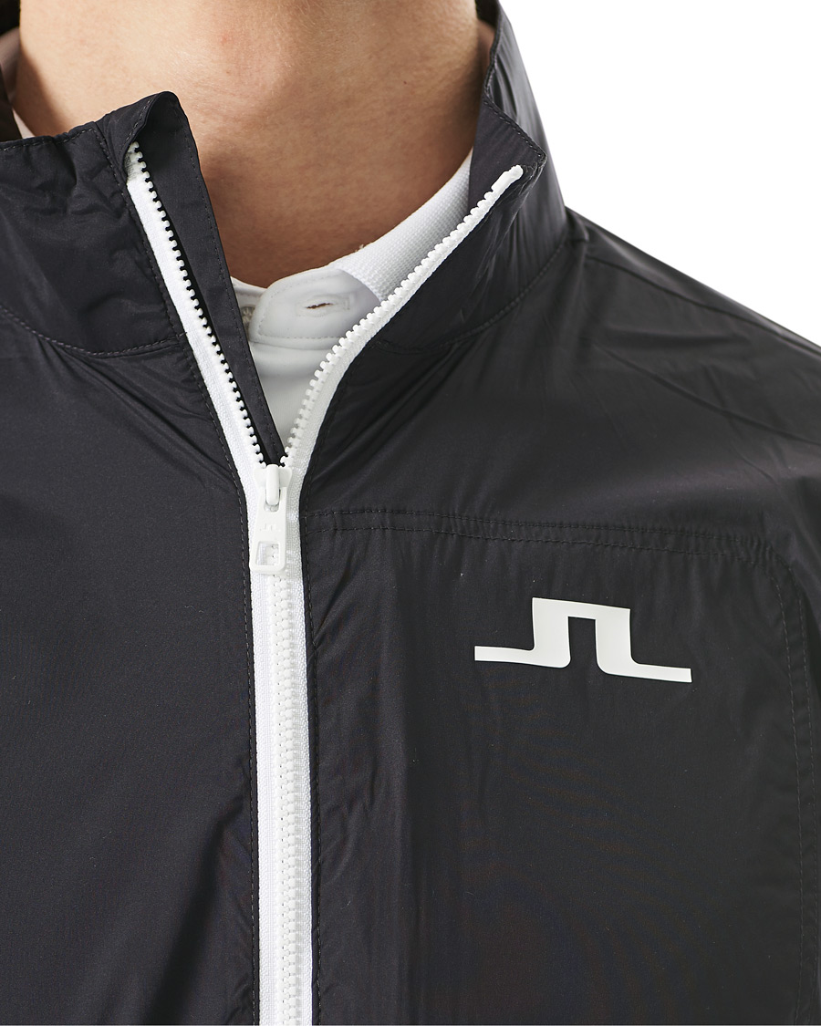 J.Lindeberg Ash Light Packable Golf Jacket Black at CareOfCarl.com