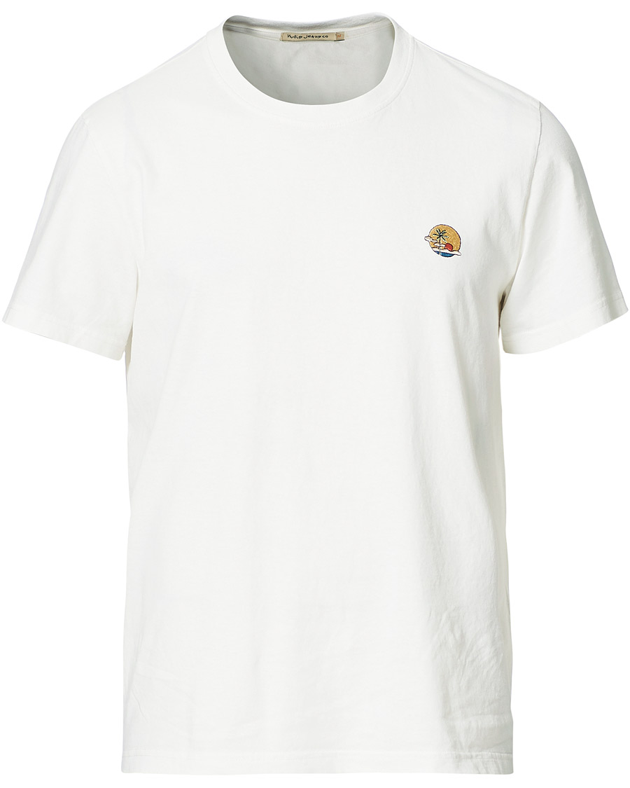 Nudie Jeans Roy Sunset Crew Neck Tee Chalk White at CareOfCarl.com