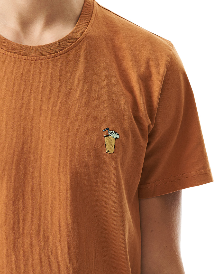 Nudie Jeans Roy Drink Crew Neck Tee Burnt Orange at CareOfCarl.com