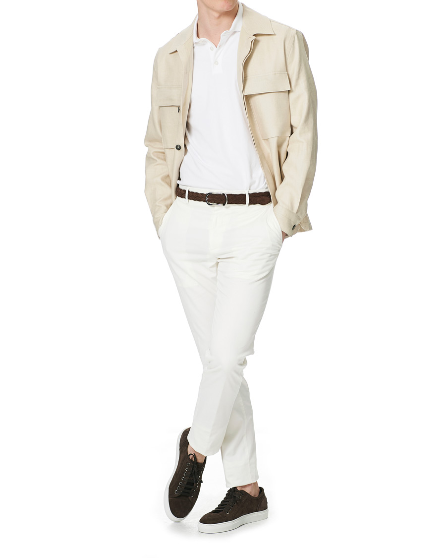 Ermenegildo Zegna Linen Shirt Jacket Light Beige at CareOfCarl.com