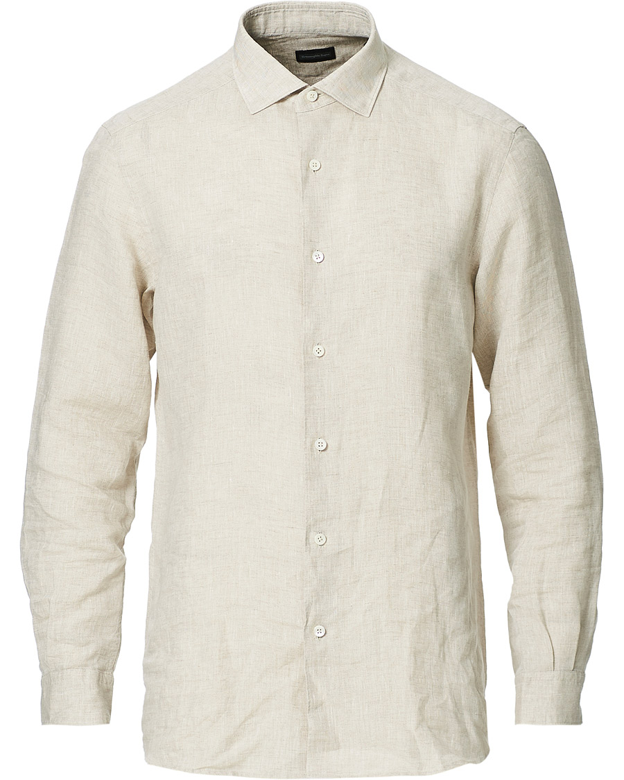 Ermenegildo Zegna Mens Linen outlet Button Down