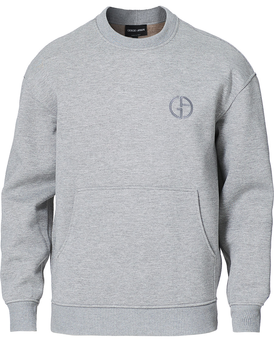 Giorgio Armani Double Jersey Sweatshirt Grey Melange at CareOfCarl.com