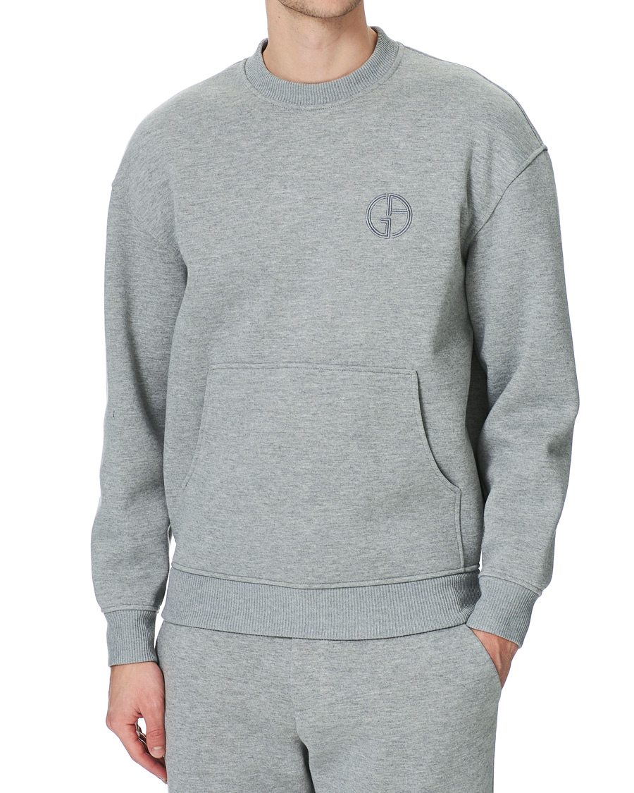 Giorgio Armani Double Jersey Sweatshirt Grey Melange at CareOfCarl.com