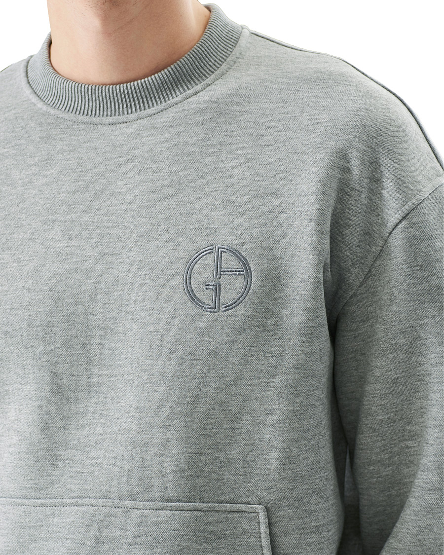 Giorgio Armani Double Jersey Sweatshirt Grey Melange at CareOfCarl.com