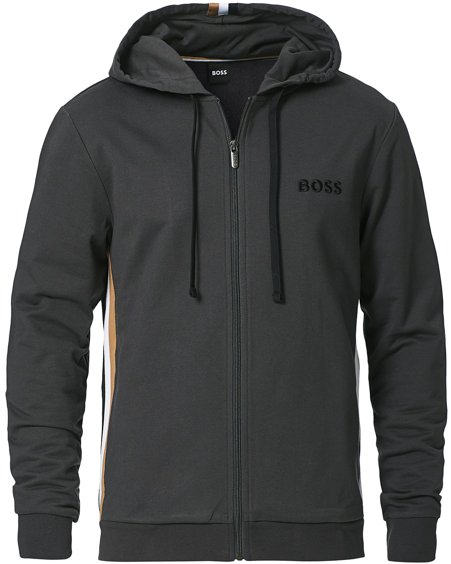 BOSS Heritage Tracksuit Full Zip Hoodie Dark Grey at CareOfCarl