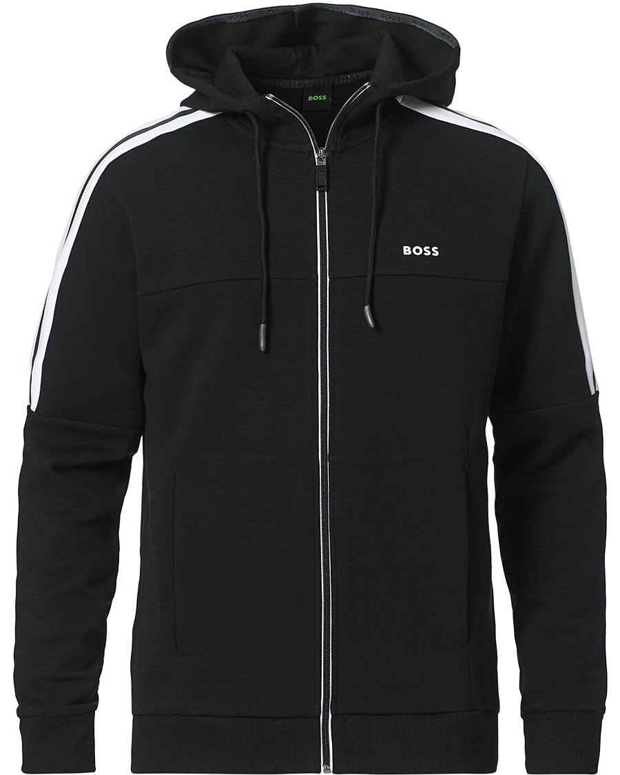 Boss green saggy full zip hoodie sale black