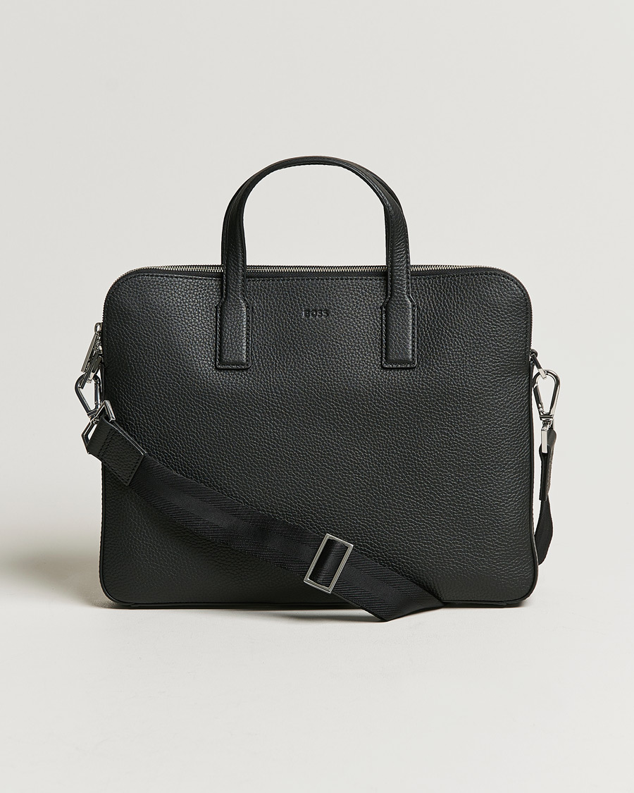 Crosstown Slim Computer Leather Bag Black at CareOfCarl.com