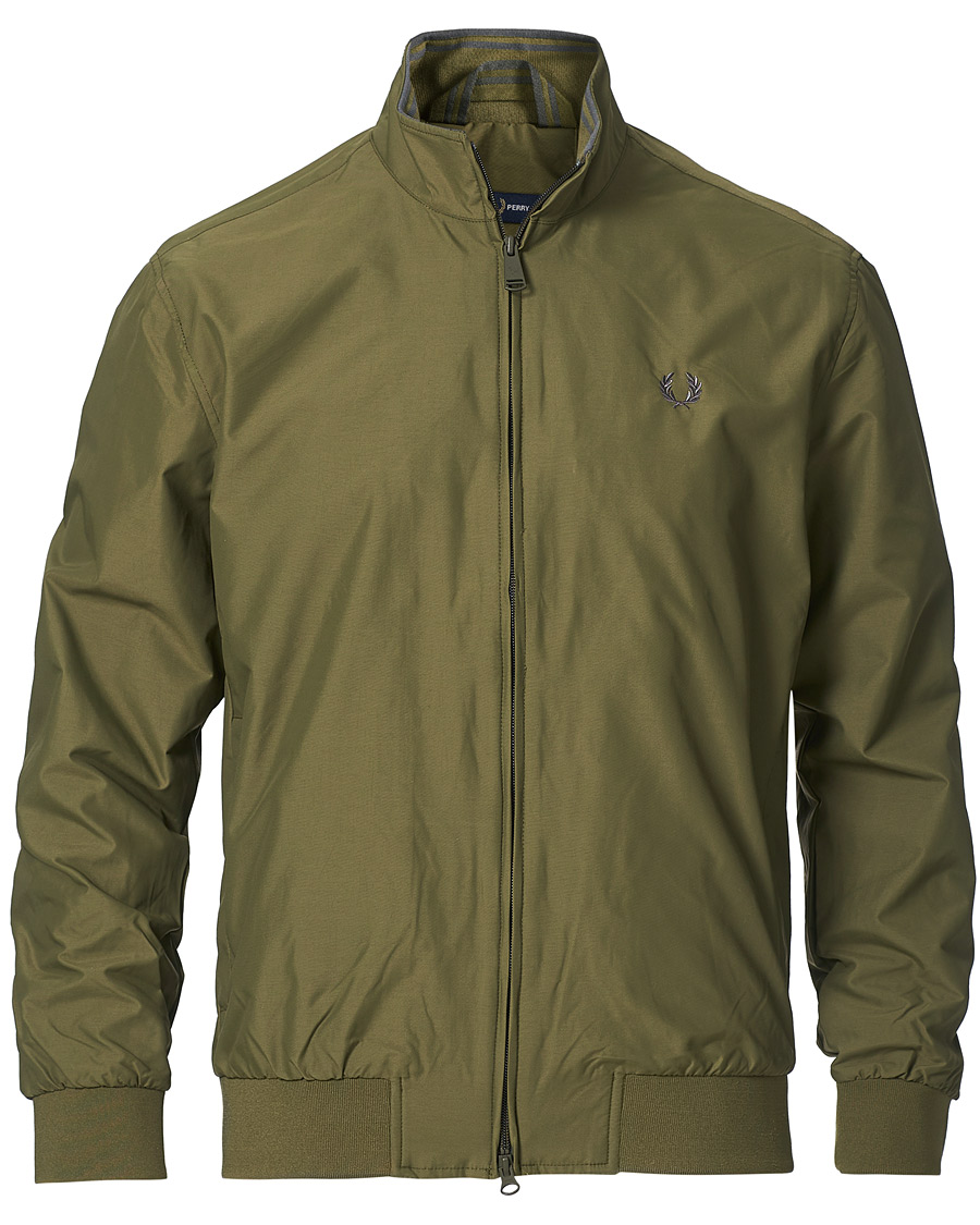 Fred Perry Brentham Jacket Military Green at CareOfCarl.com