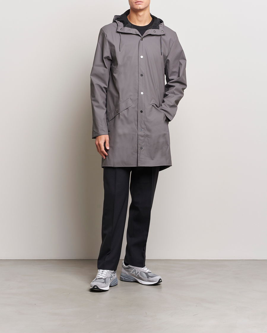 Rains long sale jacket men