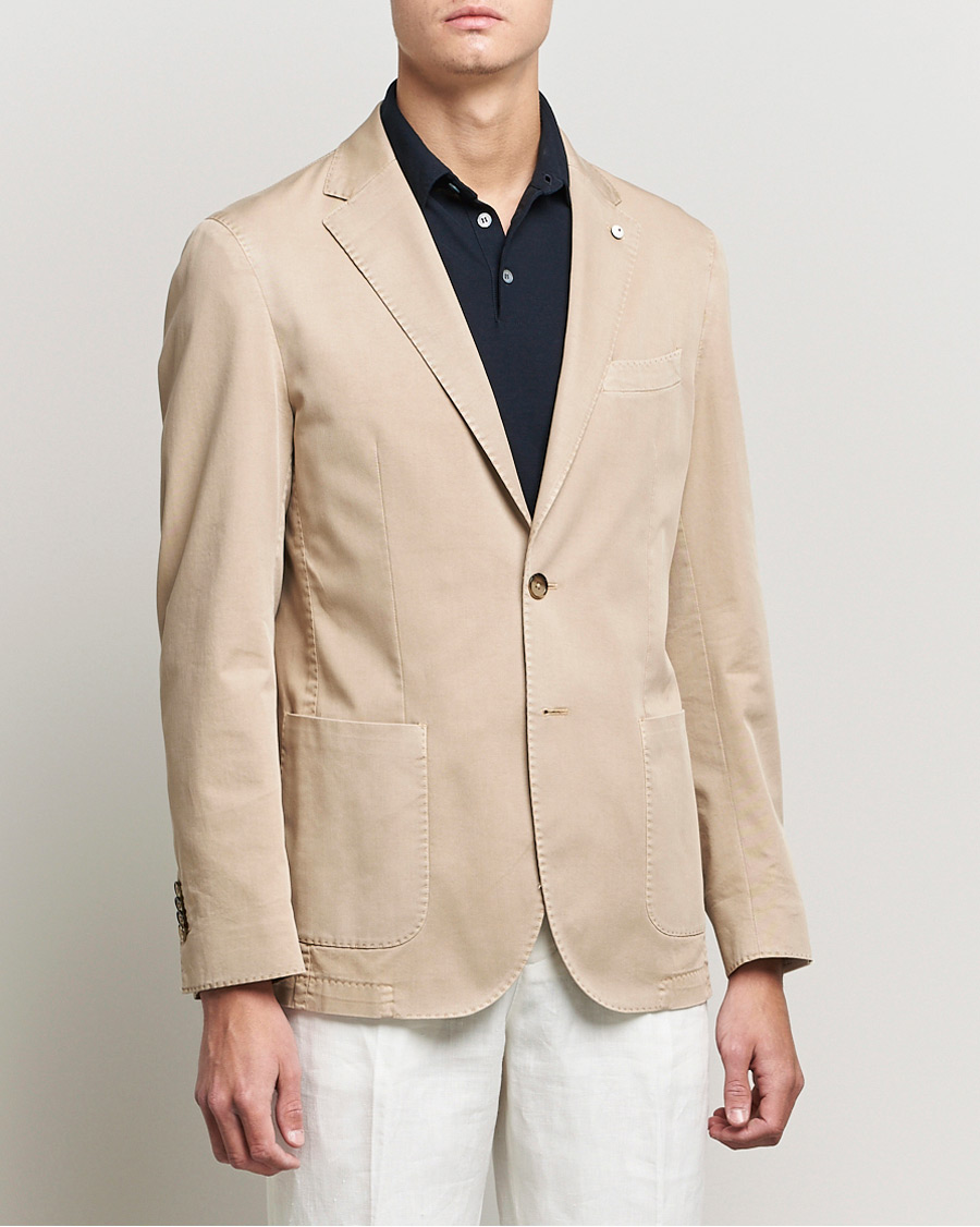 L.B.M. 1911 Jack Regular Fit Cotton Stretch Blazer Sand at