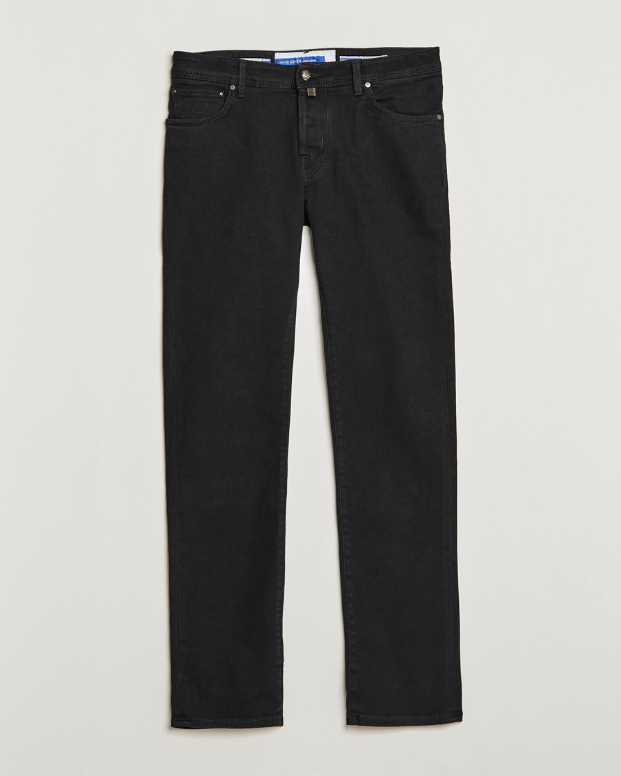 Jacob Cohën Nick 622 Slim Fit Stretch Jeans Black Dark Wash at CareOfCarl.c