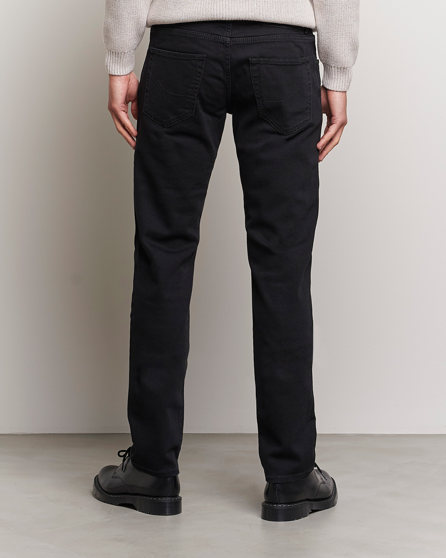 Jacob Cohën Nick 622 Slim Fit Stretch Jeans Black Dark Wash at CareOfCarl.c