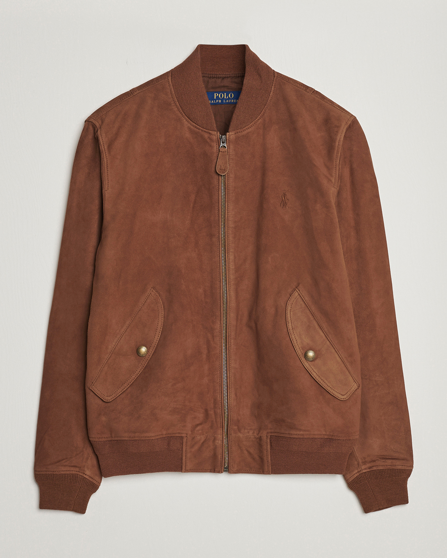 Ralph lauren brown suede jacket best sale