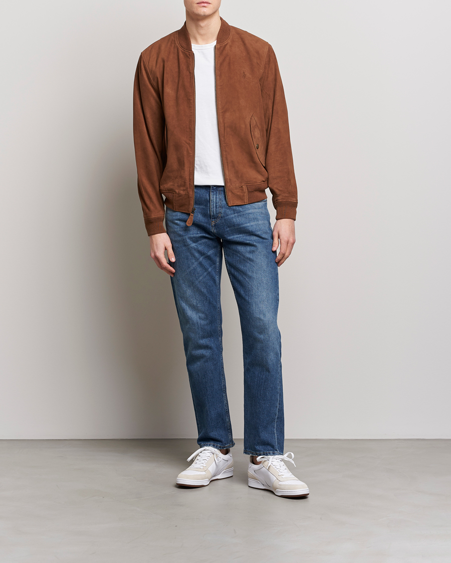 Polo suede 2025 bomber jacket