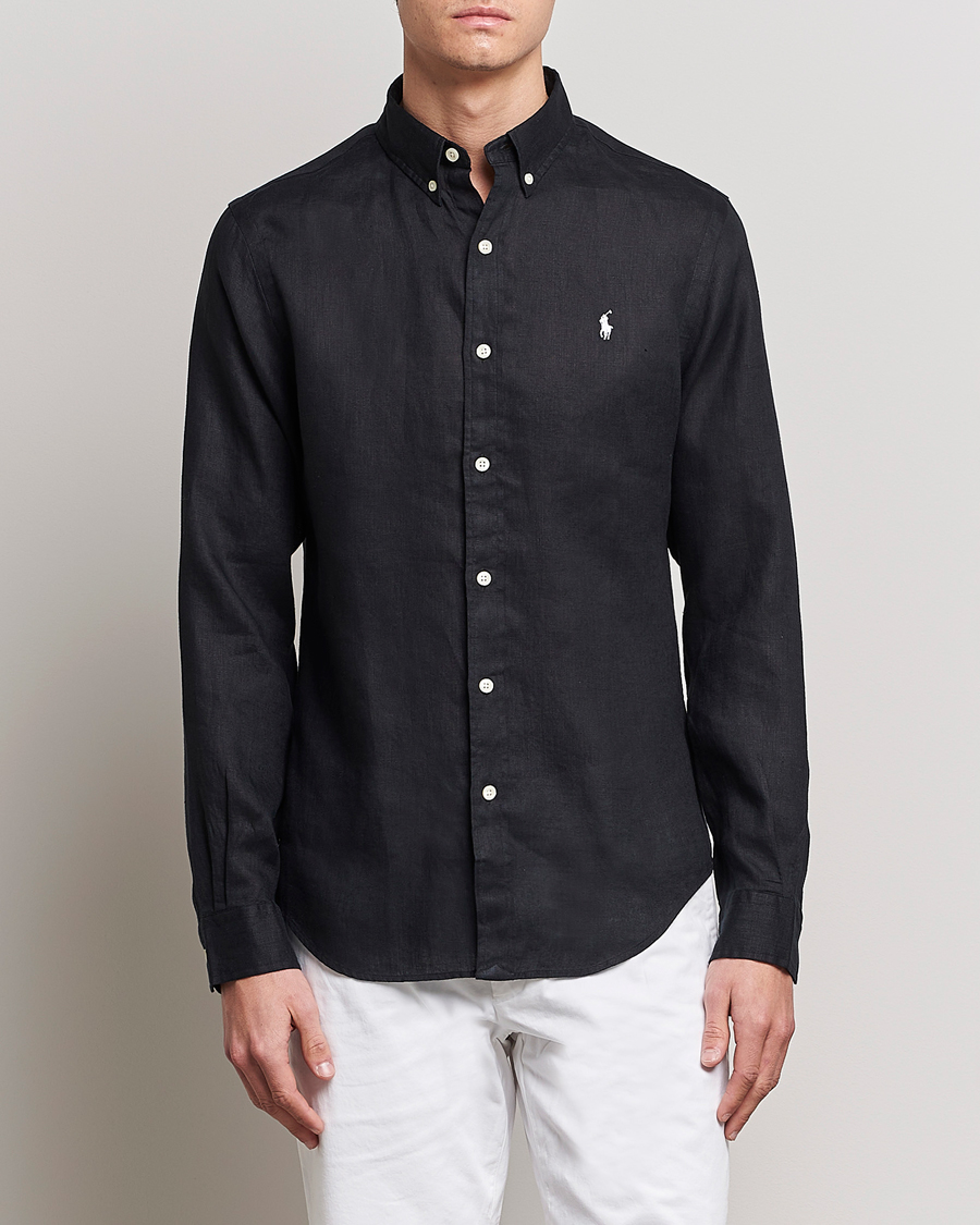 Polo ralph lauren 2025 black button up