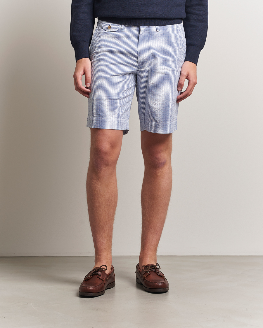 Men | Shorts | Polo Ralph Lauren | Bedford Seersucker Shorts Blue/White