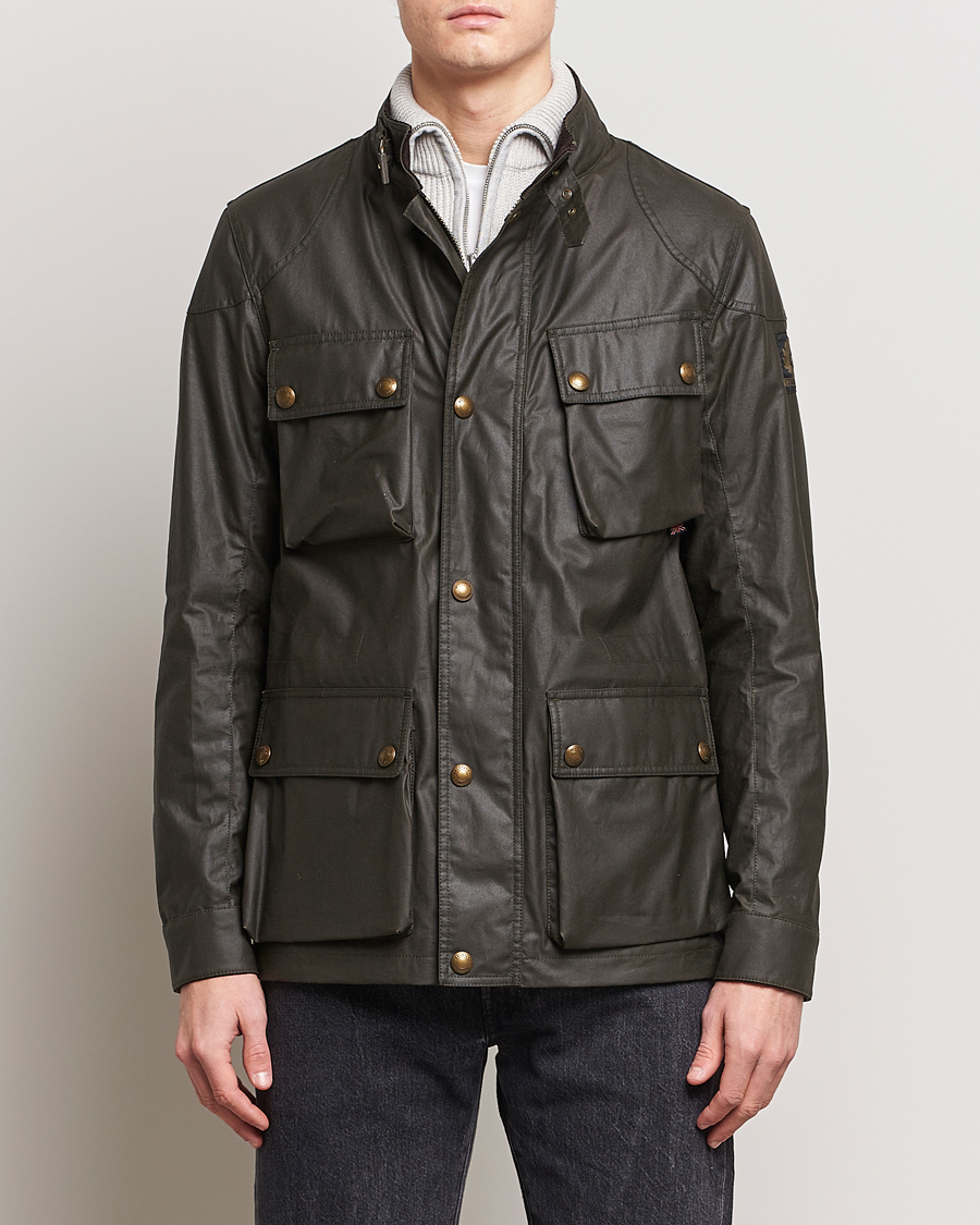 Noble guía Imposible Belstaff Fieldmaster Waxed Jacket Faded Olive at CareOfCarl.com