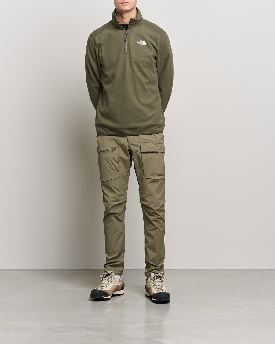 The North Face 100 Glacier 1 4 Zip Taupe Green at CareOfCarl