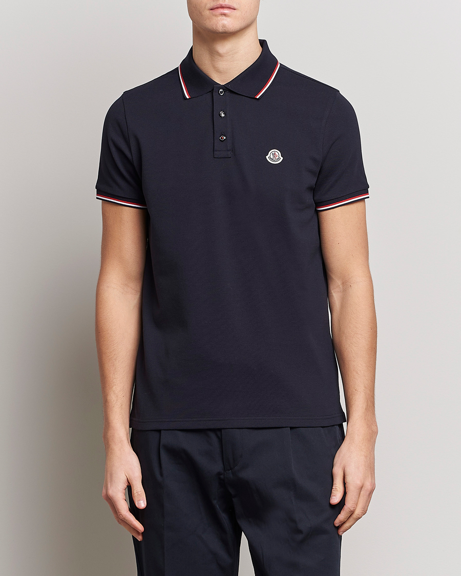 Mens blue moncler polo best sale