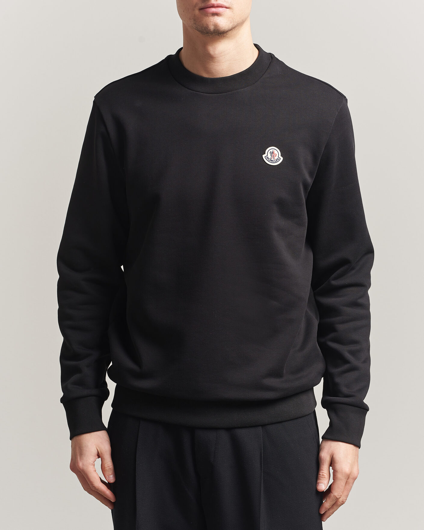 Men | Sweaters & Knitwear | Moncler | Logo Sweatshirt Black