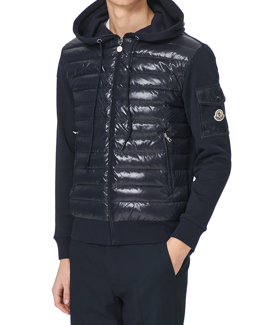 Moncler Hooded Hybrid Full Zip Navy at CareOfCarl