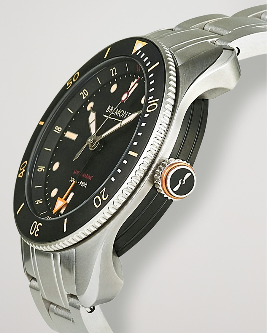 Bremont S302 Supermarine GMT 40mm Steel Bracelet Black Dial At CareOfCarl.c