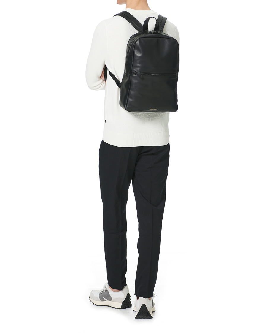 Common Projects Pebbled Nappa Leather Backpack Black at CareOfCarl.com