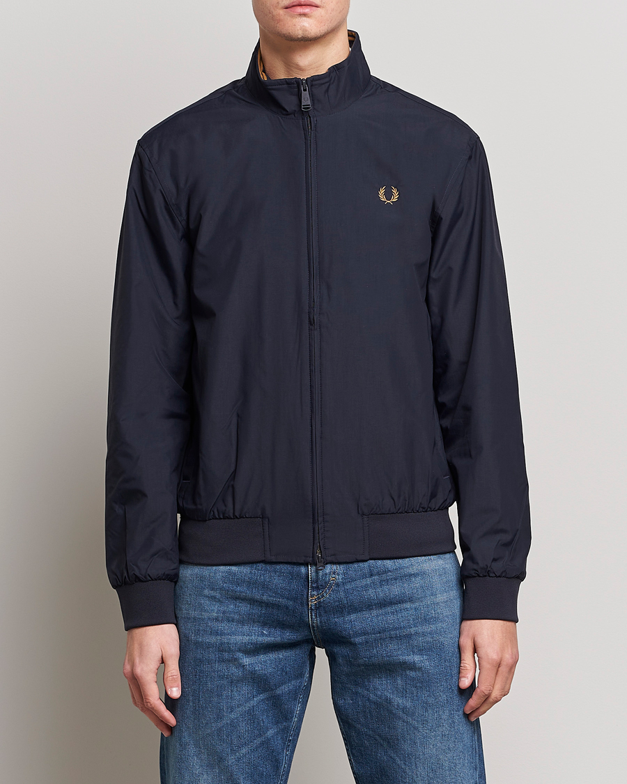 Fred Perry Brentham Jacket Navy at CareOfCarl.com