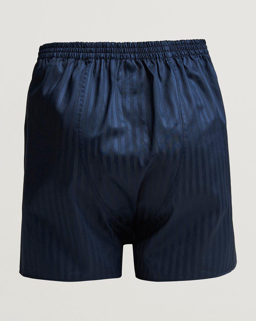 Navy blue Boxer Shorts for men, made of poplin - Bread & Boxers